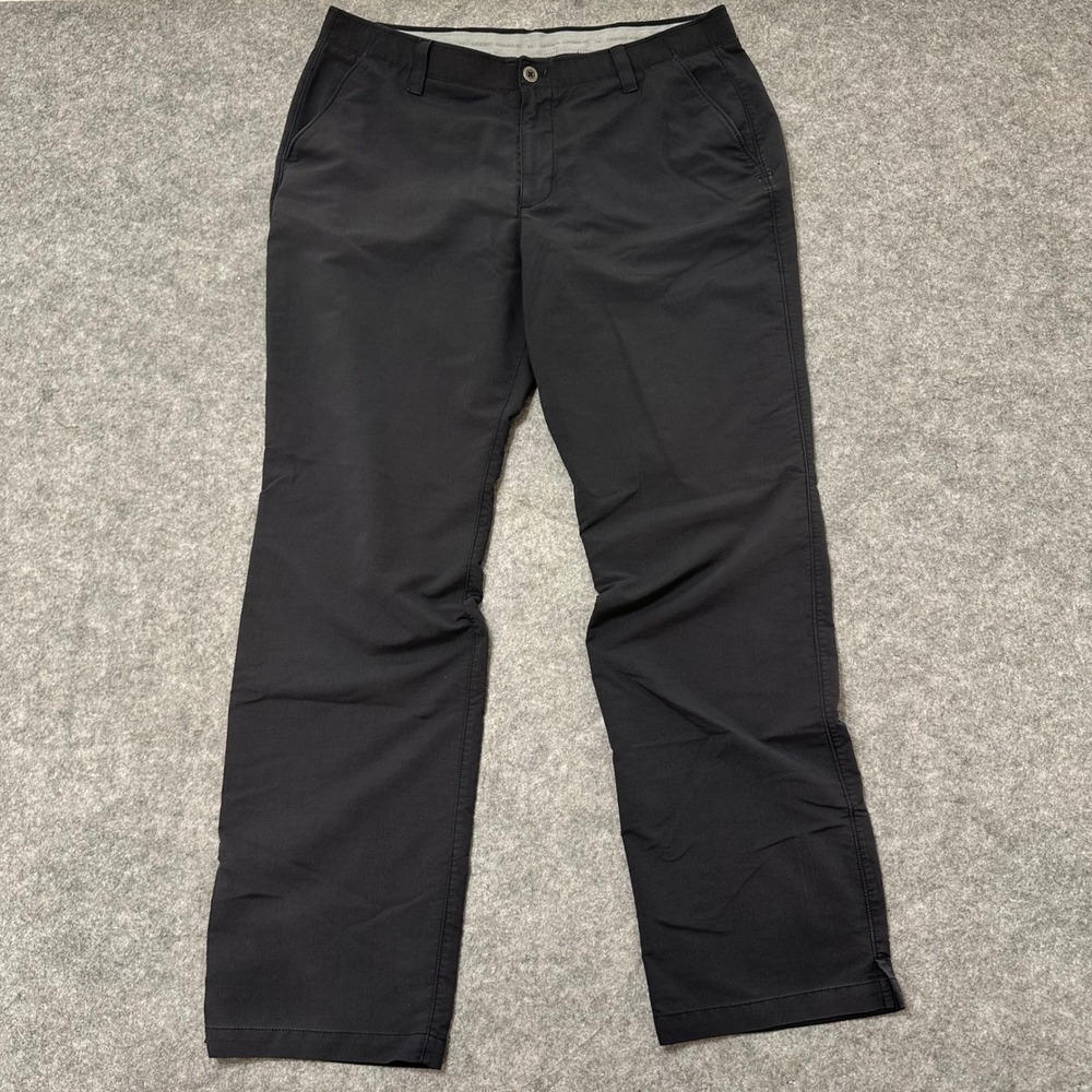 Under Armour Golf Pants Mens 40x34 Black Performance Chino Flat Front